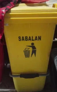 سطل زباله چرخ دار دو عدد