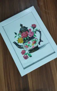 سفارش تابلو نقاشی  مداد رنگ  پاستل گچی