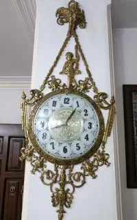 ساعت دیواری کلاسیک لوکس مدل فرشته (طرح برنز سنگین)
