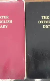دو جلد کتاب THE SHORTER OXFORD ENGLISH DICTIONARY