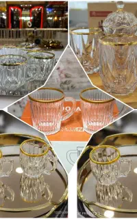 پخش عمده بلوریجات اقساطی فنجان سرویس بلور