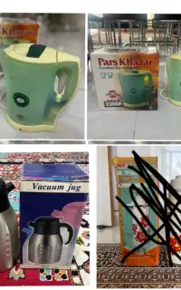 * فلاسک دو لیتری ژاپنی و کتری برقی پلاستیکی *