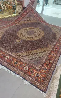 فرش دستباف(بساک)۱۲ متری مرینوس ابریشم۴۰رج