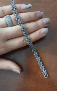 دستبند نقره تایلندی سیاه قلم