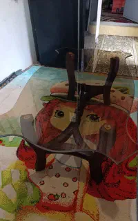 میز جلو مبلی شیشه ای
