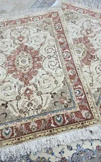 جفت قالیچه ۳ متری تبریز چله ابریشم