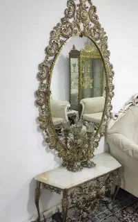 آینه وشمعدان برنز