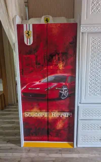 ست تخت و کمد اسپرت طرح ماشین اسپیکر دار