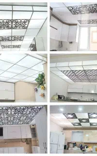 طراحی و نصب سقف کاذب کناف پلکسی نورپردازی پی وی سی
