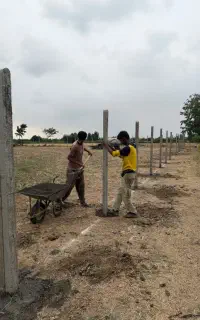 به ۲نفر کارگر جهت فنس کشی