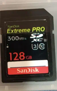 کارت حافظه دوربین عکاسی 128G300mbp/s،فول اچ دی