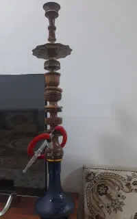 قلیان بلند با چوب گردو