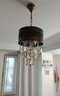لوستر پنج لامپ کاملا برنز نونو