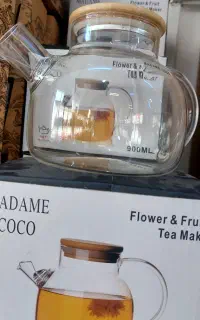 قوری پیرکس درب چوبی