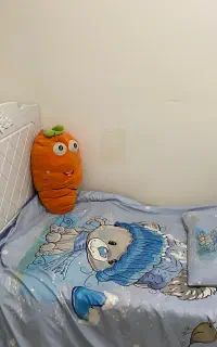 تخت نوجوان با روتختی و تخت کودک با تشک