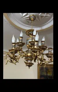 لوستر برنز ورقه طلا