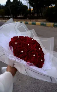 دسته گل روبانی