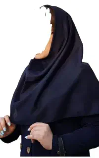 مقنعه سورمه ای قد ۹۰