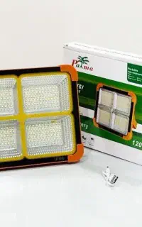 پرژکتور شارژی و خورشیدی 1200وات چهار باتری