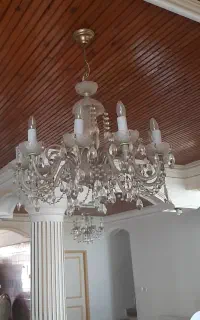 لوستر ده شاخه کریستالی