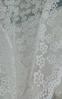 پرده تور نگین دار