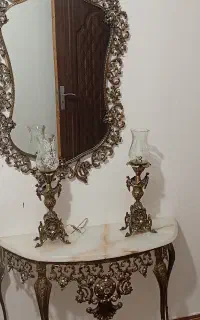 آینه شمعدان برنج