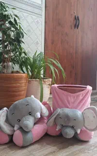 جا دستمالی و سطل زباله عروسکی