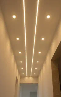 نصب هالوژن لاین نوری رفع اتصالی واجرای برق ساختمان