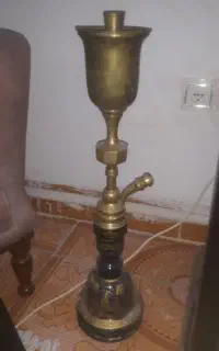 قلیون عربی جنس برنجی توپر با شیشه ضخیم و سنگین