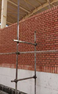 اجرای نمای سوله و محوطه