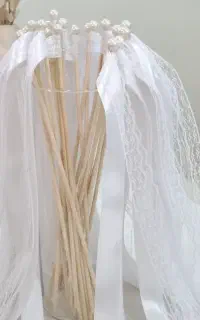 چوبک روبانی گیفت عروسی و حنا دستمال گل روبانی پول