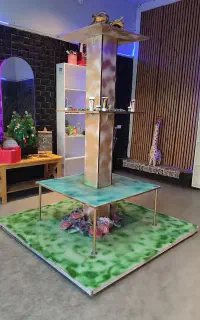 فروش تعدادی قفسه و ویترین به دلیل جمع آوری مغازه