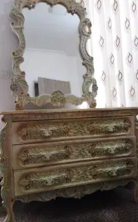 سرویس تختخواب‌ تمام چوب کار دست با تشک طبی فنری