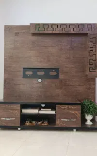 زیر تلویزیونی ام دی اف وگلدون شیشه‌ای