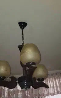 لوستر سه شاخه چوب راش
