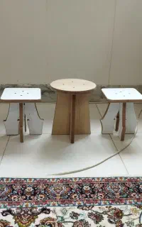 زیر گلدانی چوبی