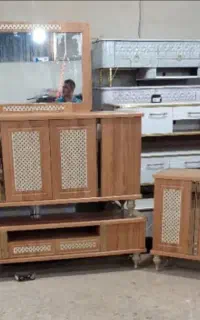 میز کنسول طول ۱۵۰ حصیری چوبکده اهورا