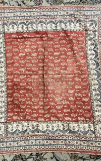 بقچه قلمکار اصیل اصفهان - قدمت ۱۰۰ ساله، رنگ گیاهی
