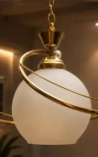 تولیدی طاها لوستر سه شاخه طلایی مدل ماهان