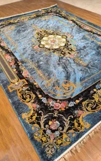 فرش زمینه ابی فیروزه/فرش بی رقیب1700شانه کد1220