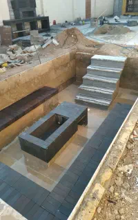 اجرای باربیکیو شومینه اتشکده تنور وفر