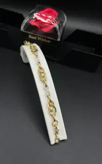 دستبند نقره ۹۲۵ابکاری طلا و رادیوم