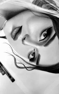 نقاشی سیاهقلم/طراحی چهره / سیاه قلم