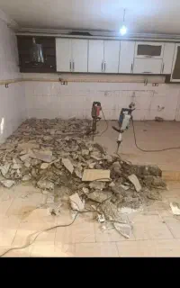 تخریب ساختمان قدیمی وشیروانی