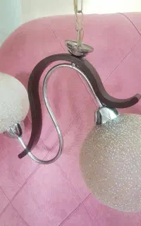 لوستر دو حباب آشپزخانه، اتاق خواب و ...