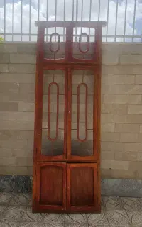 درب و چارچوب تمام چوب بوفه دیواری