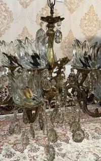 لوستر برنجی ۱۰ شعله