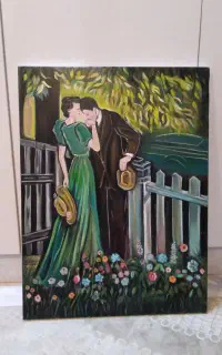 تابلو رنگ روغن برباد رفته