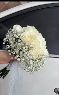 ماشین عروس دسته گل عروس گل آرایی