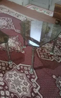 عسلی پایه فلزی شیشه.